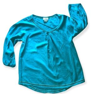 Ariat M 3/4 sleeve turquoise top